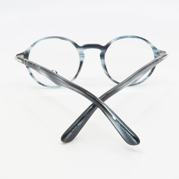 Persol 3141-V 1051 New Blue Stripe Round Eyeglasses 48mm with generic case - Picture 6 of 6